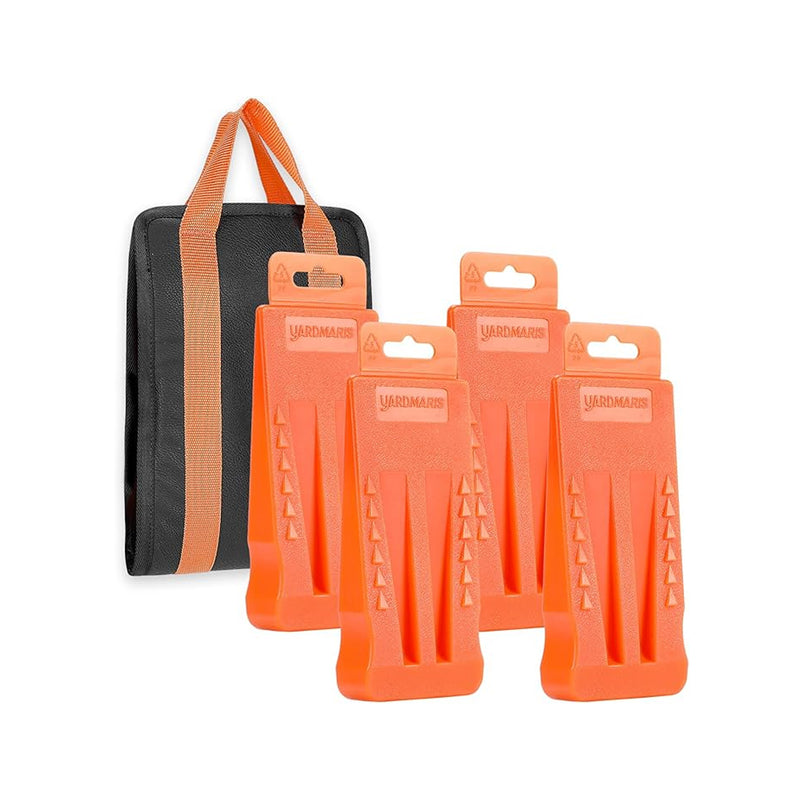 4 Piece Tree Felling Wedges with Pouch